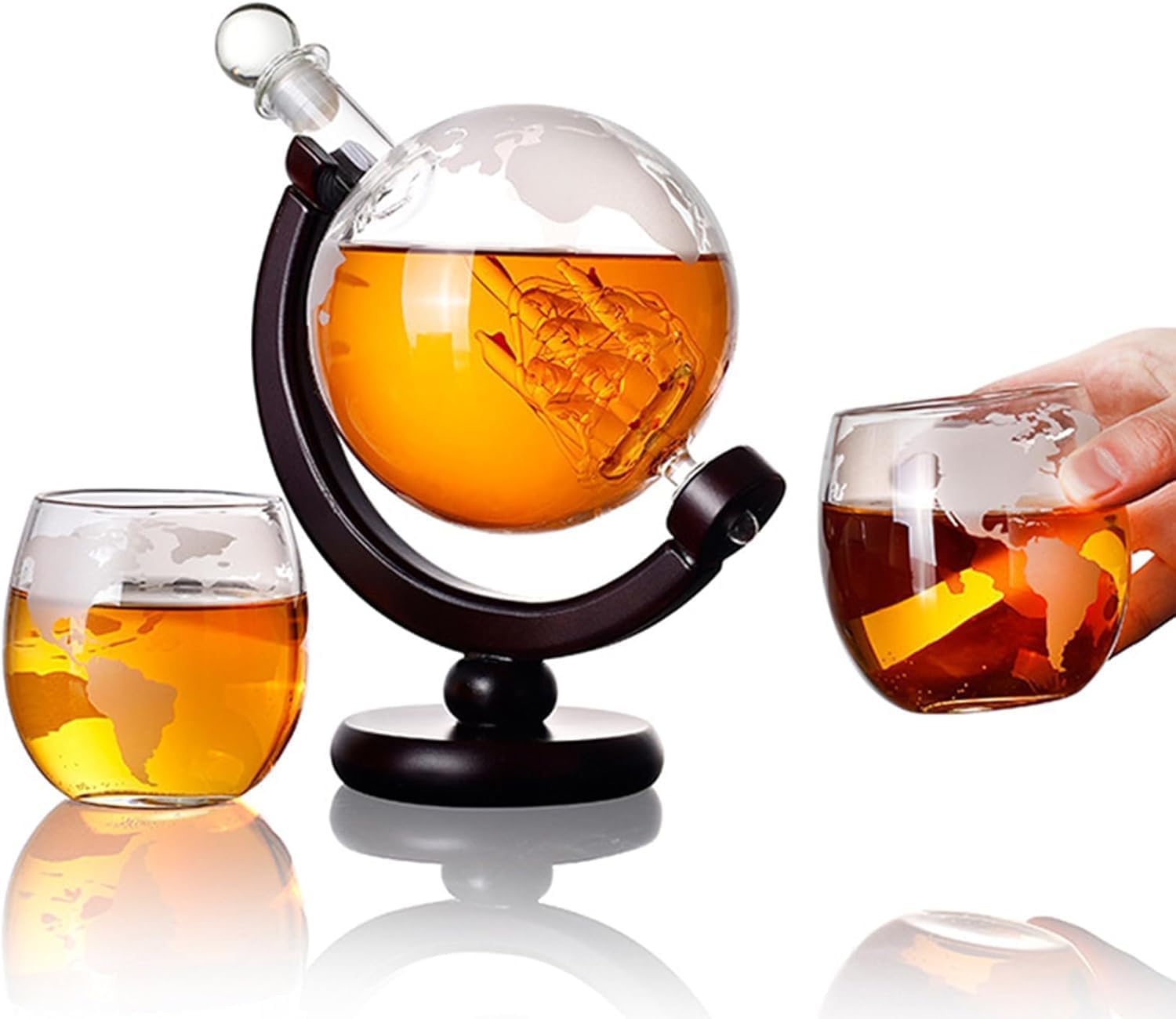 Creative Decoration Craft for Whiskey Awakening Bottles Red Wine Container High Boron Silicone Gloves Soaking Bottle Glass with Engraved for World's Best Dad