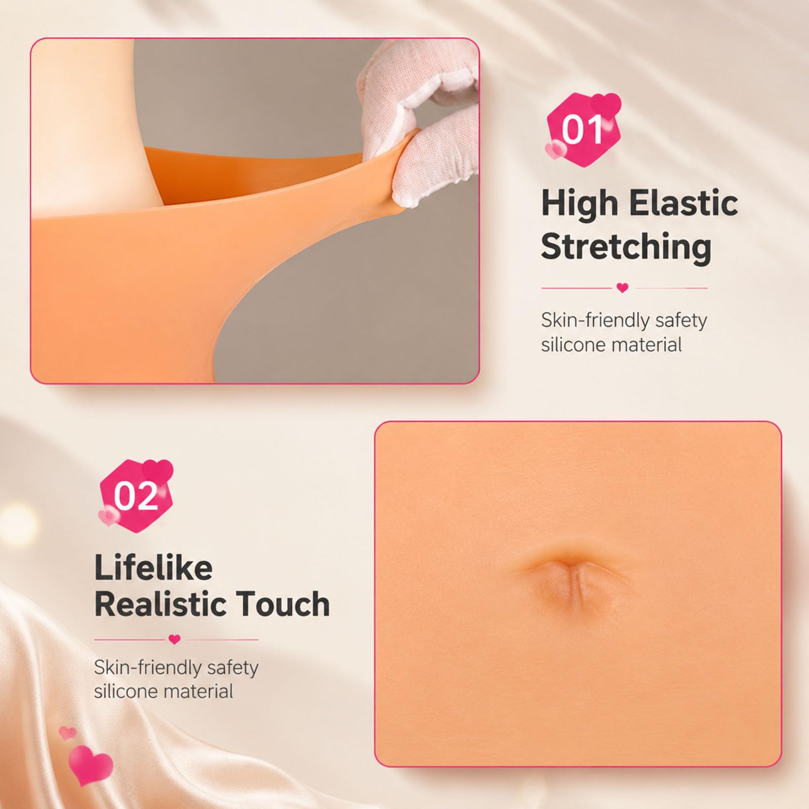 Mutandine Modellanti in Silicone a Vita Alta per esaltare i Glutei, Ideali per Crossdresser, Cosplay e Persone Transgender