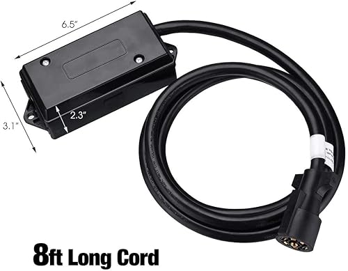 Miniatura 5 de Miady cable de remolque en línea de 7 vías con caja de conexiones de 7 bandas  92ft enchufe de remolque de 7 vías con caja de conexiones resistente