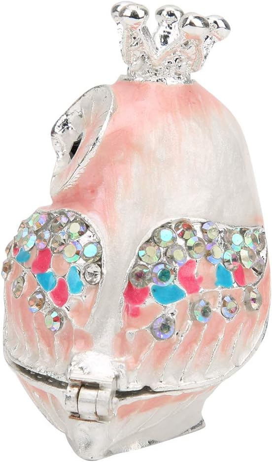 Owl エナメルオーナメント ハンドエナメル 小物入れ カラフルなフクロウの装飾オーナメント 金属工芸品 収集品 動物リング ジュエ