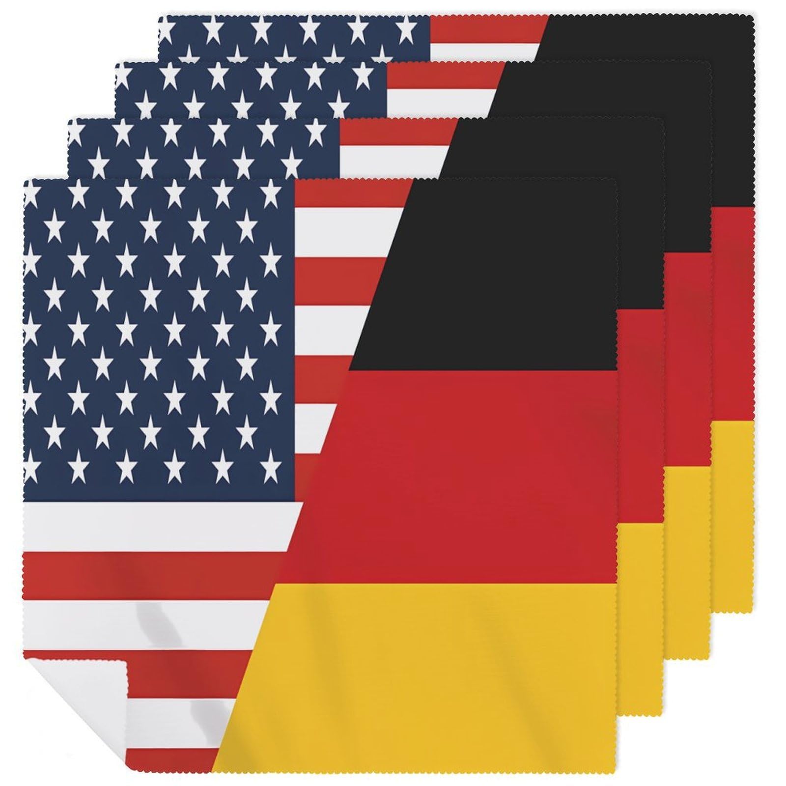 Servilletas de tela suaves de alta calidad con estampado de la bandera americana para Navidad