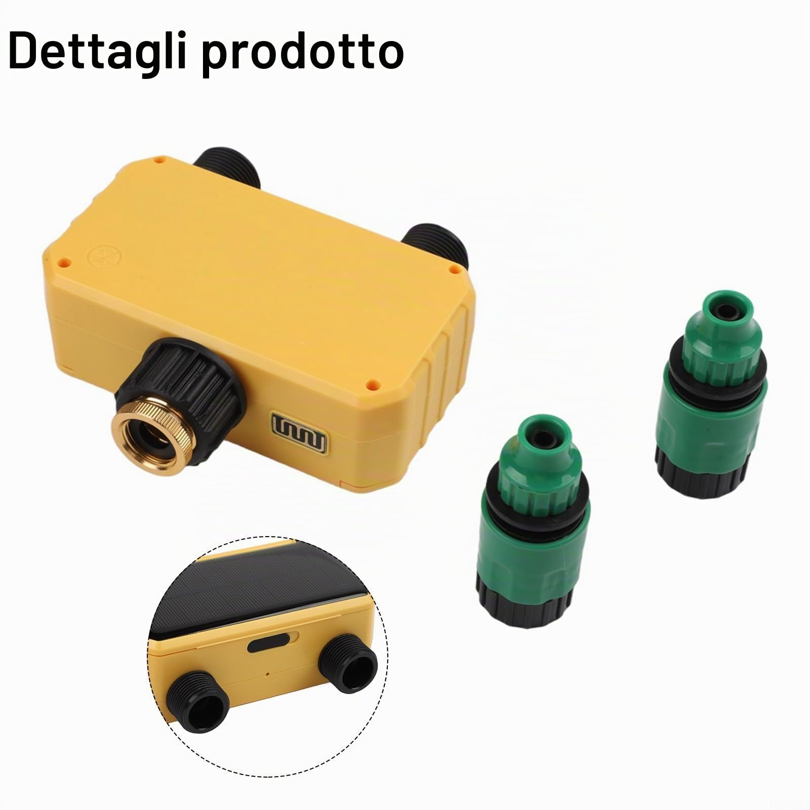 Centralina Irrigazione Intelligente - Timer Automatico con Giornaliero/Settimanale Programmi, Sensore Pioggia e Modalità Manuale | Smart per Prati e Giardini (2 Vie)