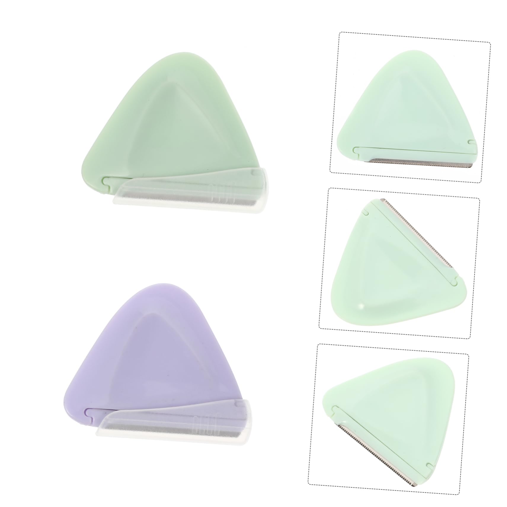 MUSISALY 2Pcs Portable Eyebrow Trimmers Safe Eyebrow Razors for Precise Shaping for Beginners and Travel Comfortable Grip Durable Makeup Tools