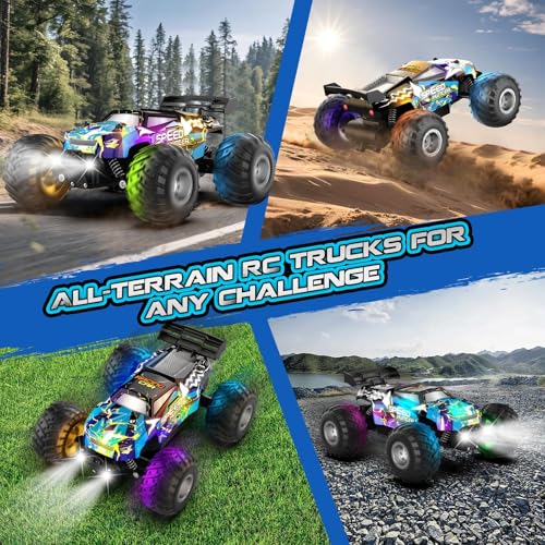 All Terrain Remote Control Car for Boy with LED Lights 2 Batteries - 13.19 w/ Code + 40% Off Code 0JRT495W - image 5
