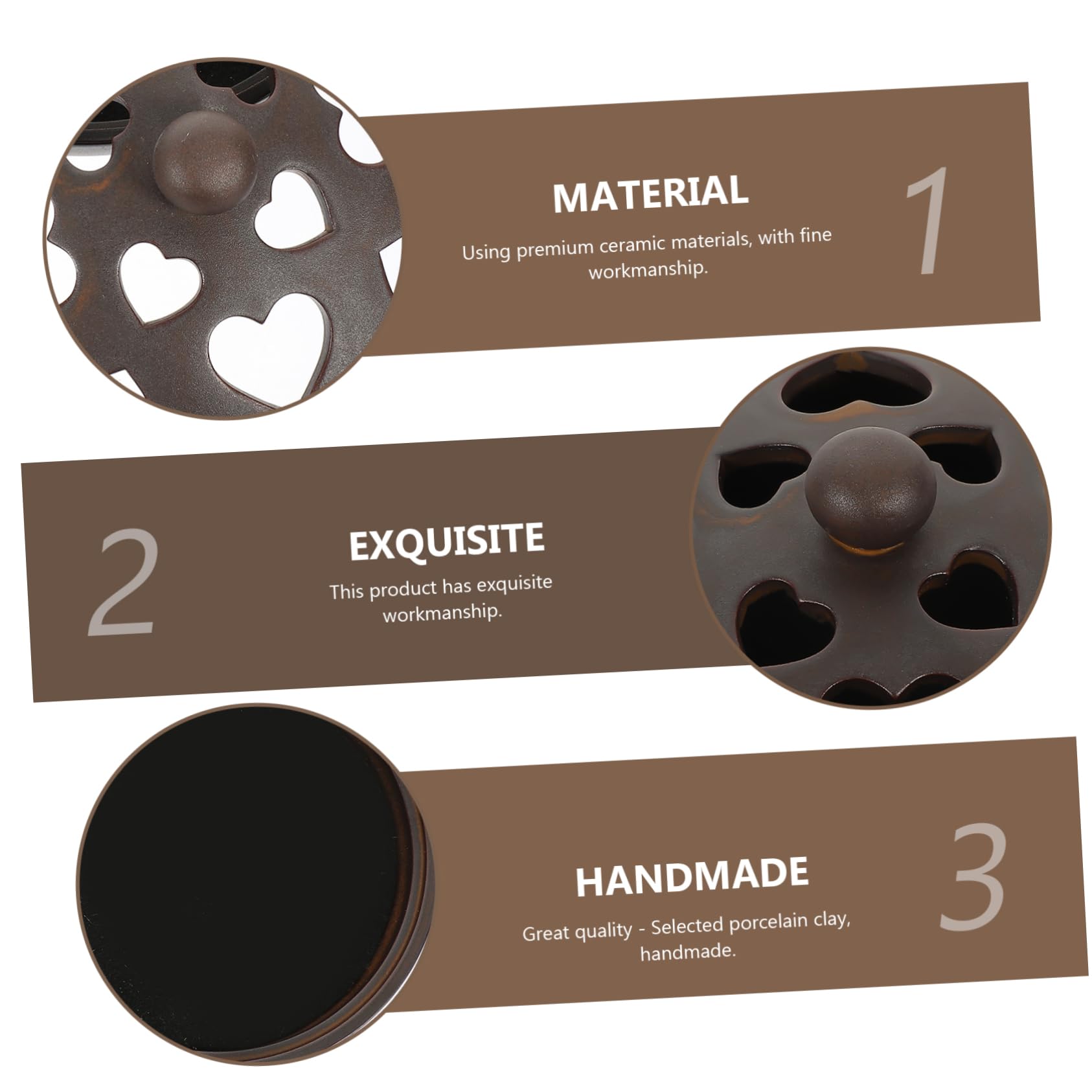 Bruciatore Incenso Ceramico Retrò, Ornamento da Tavolo | Incensiere in Ceramica, per Decorazione Negozio e Casa, Design Antico Bronzo, Uso Interno