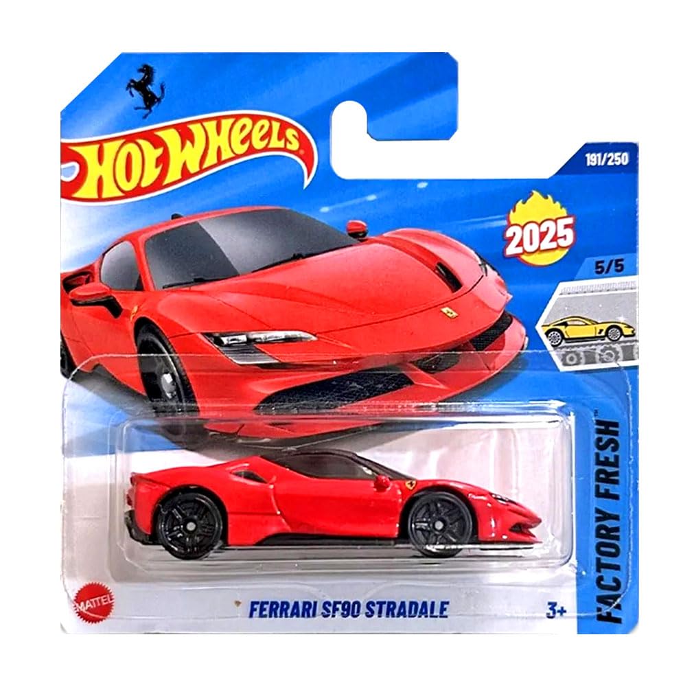 Hot Wheels Ferrari SF90 Stradale - Factory Fresh 5/5 - Short Card - HYW34 - Red - 2025