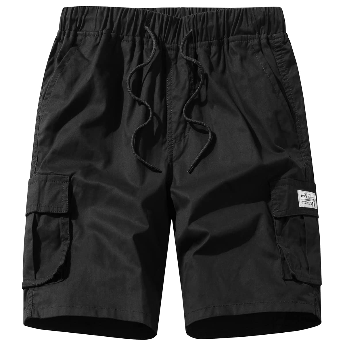 Msmsse Men's Cargo Shorts Elastic Waist Drawstring Summer Casual Cotton Work Athletic Shorts