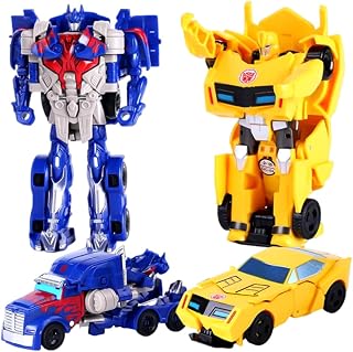 2pcs Juguetes Trans-Formations,BumbleJuguetes Figura & Optimus Figuras de Acción Prime,2 en 1,Deformmed Car Robot Toys,para Adultos y niños