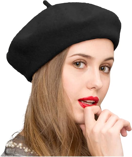 Style Lockers® Adult Men Women Wool Blend French Style Plain Classic Solid Color Beret Hat, Unisex Soft Warm Outdoor Vintage Artist Hat Beanie Cap
