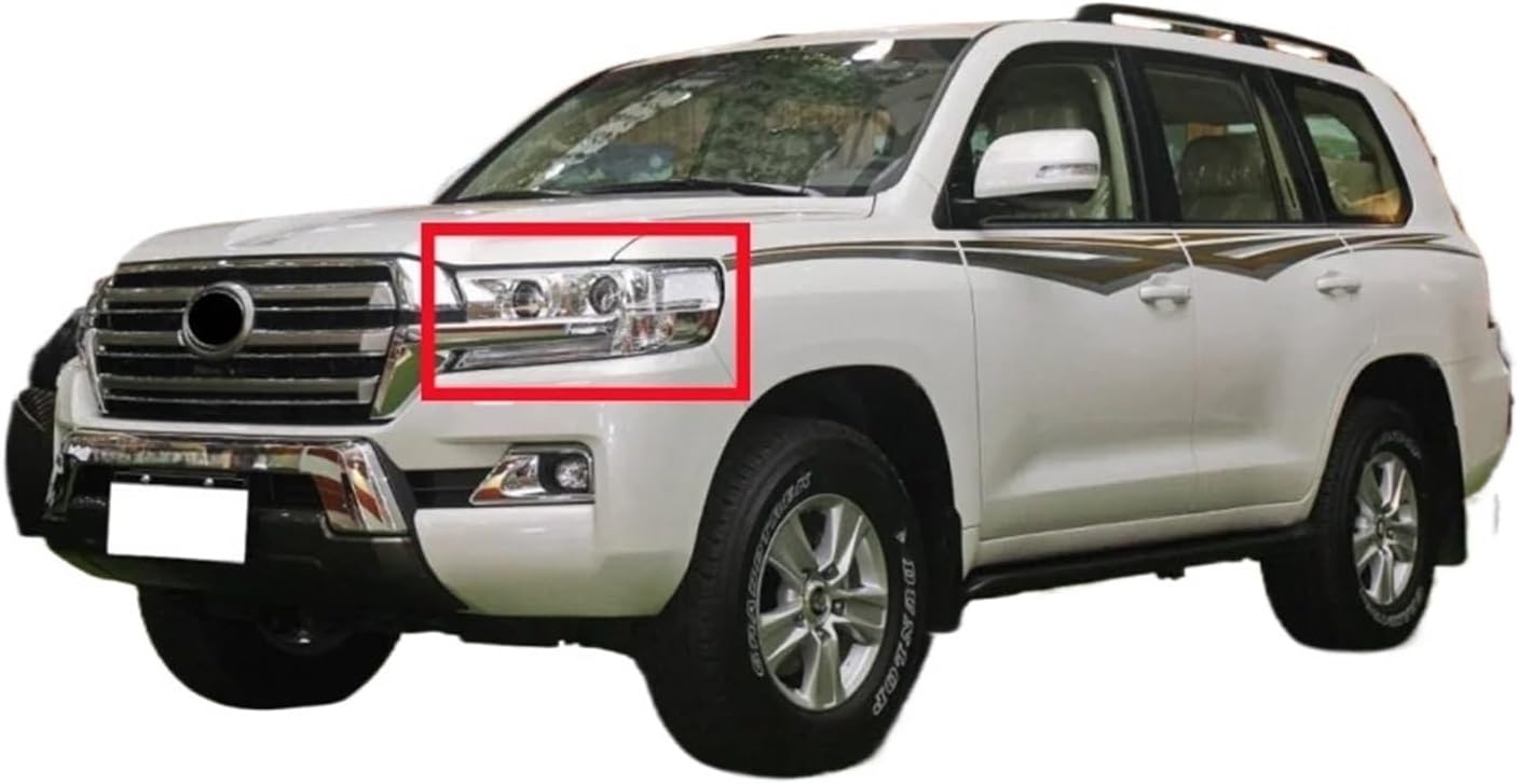 Compatible for Land for Cruiser 2016 2017 2018 Car Headlight Cover Headlamp Lens Auto Shell Cover Headlight Shell(2Pcs Left and Right) (Right)