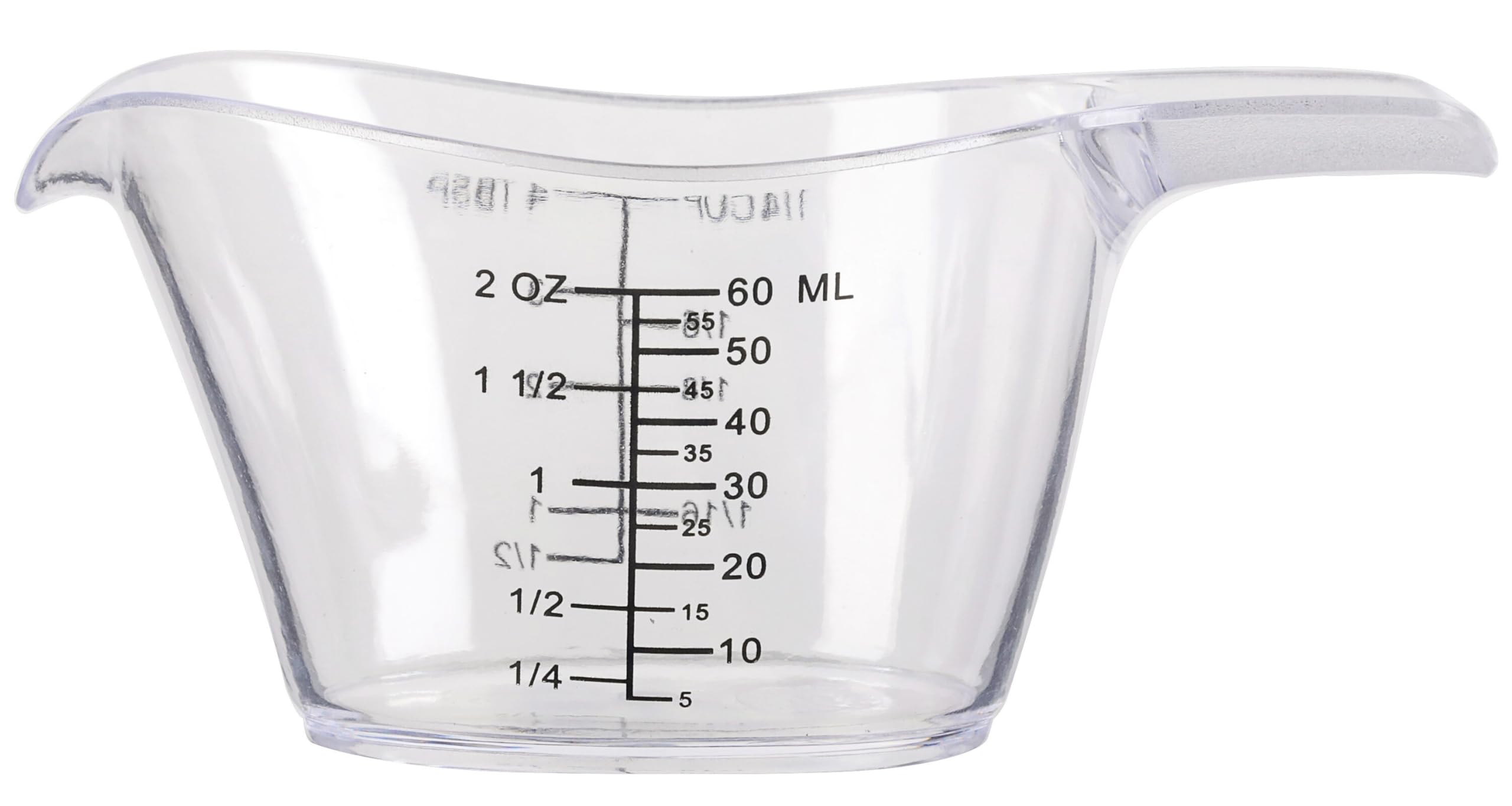 2 Oz Measuring Cup, 1/4 Cup Acrylic Measuring Cups, Clear
