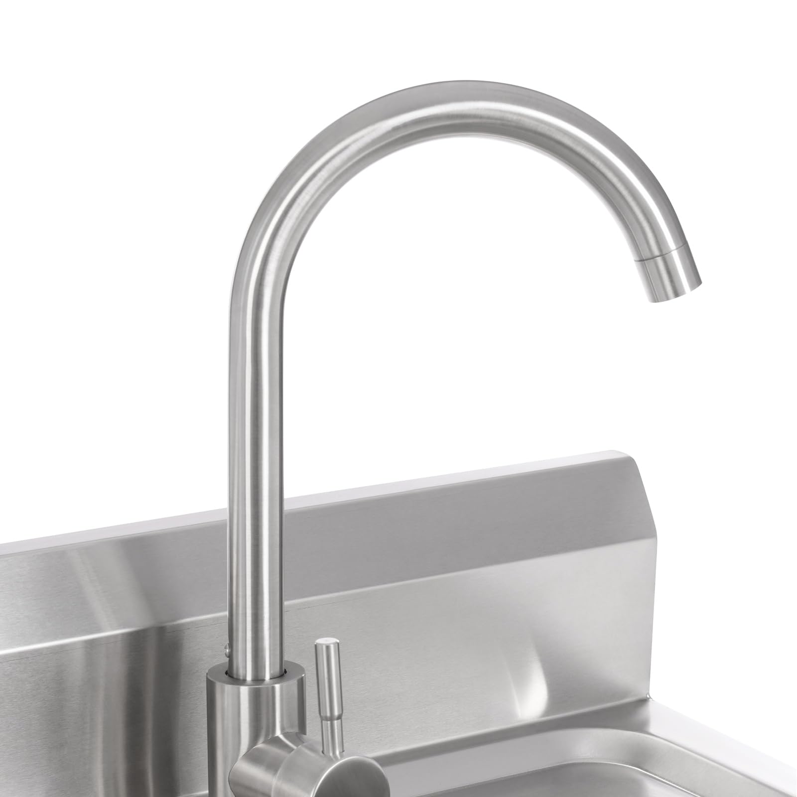 Fregadero de cocina rectangular, fregadero de cocina, lavabo de acero inoxidable, fregadero exterior, para lavaderos, laboratorios, cafeterías, camping, comedor, 50 x 50 cm