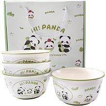 Ceramic Rice Bowl Set of 4, 4.5 Inch Small Bowls