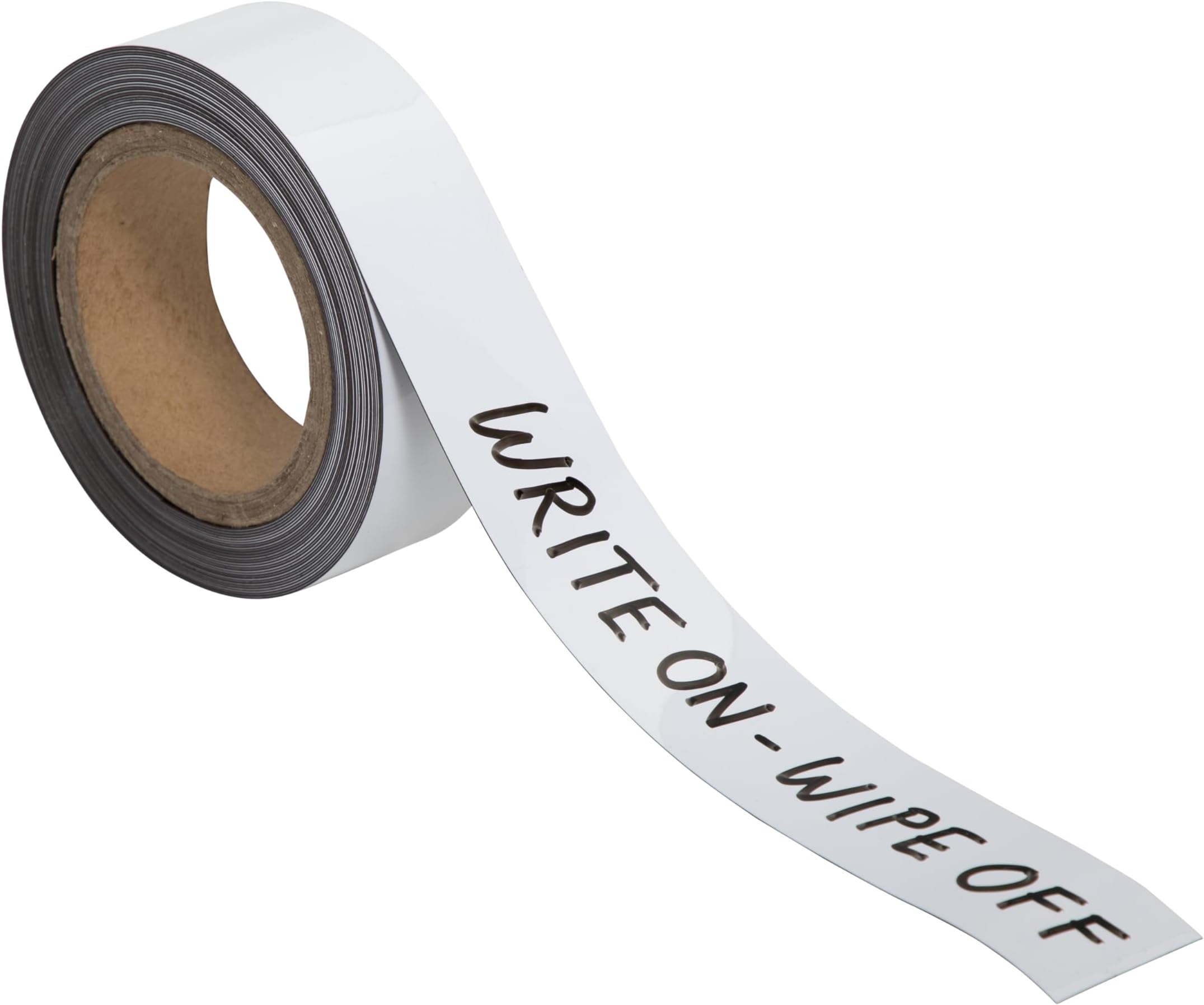 The Workplace Depot Magnetic Easy Wipe Tape – White 10m Roll, 40mm Height – Writable & Reusable for Warehouses, Offices, and Schools