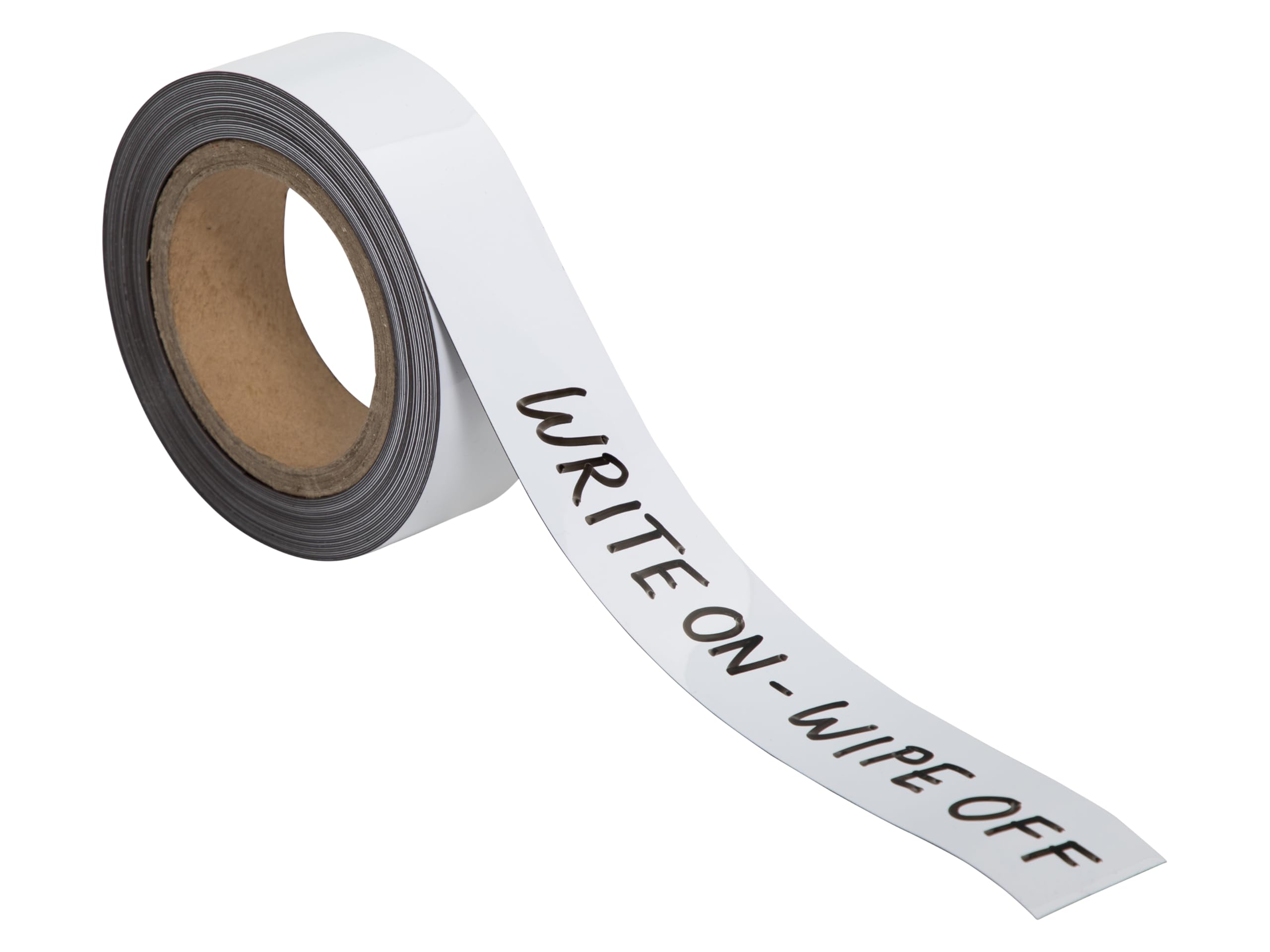 The Workplace Depot Magnetic Easy Wipe Tape – White 10m Roll, 40mm Height – Writable & Reusable for Warehouses, Offices, and Schools