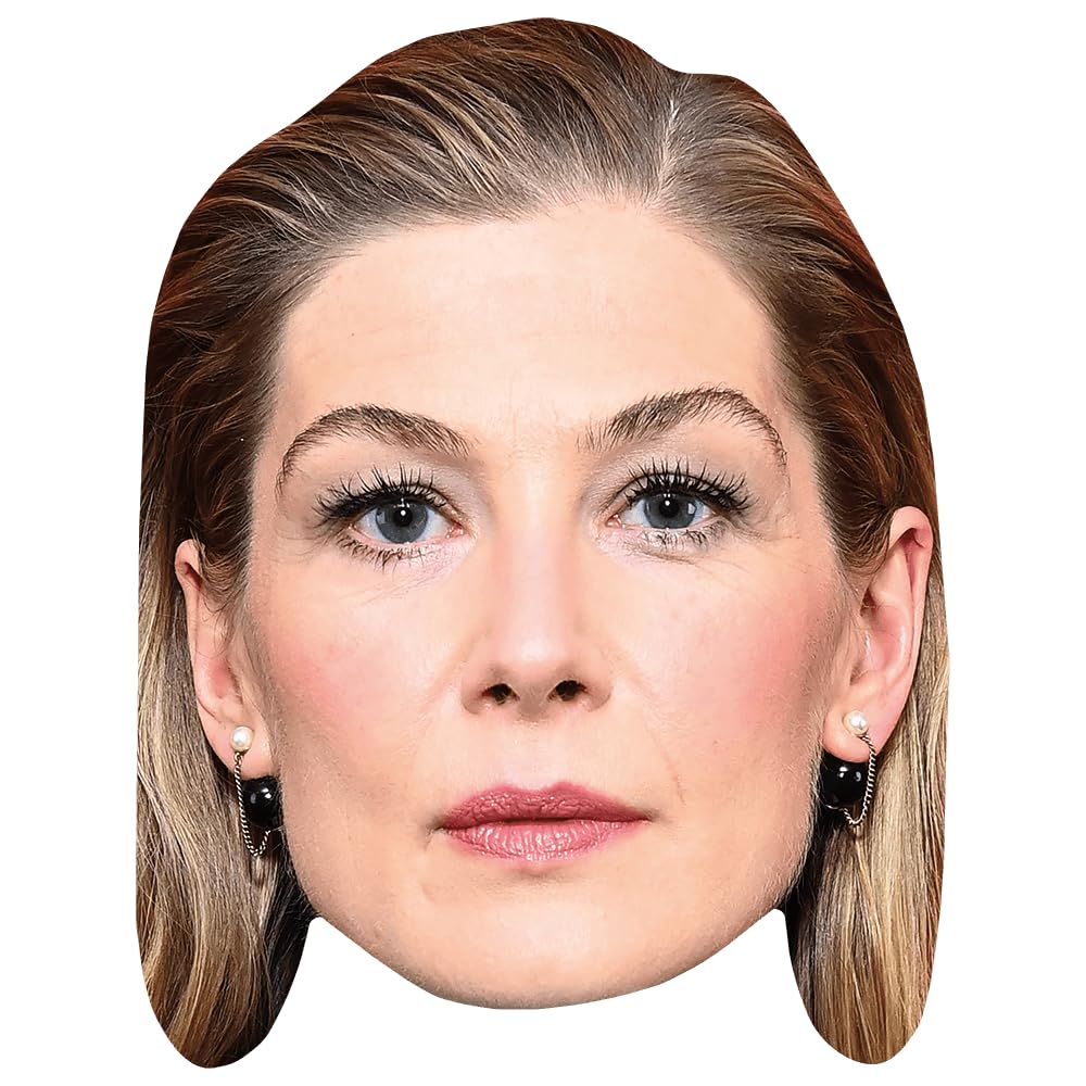 Rosamund Pike (Stern) Celebrity Mask, Flat Card Face, Fancy Dress Mask