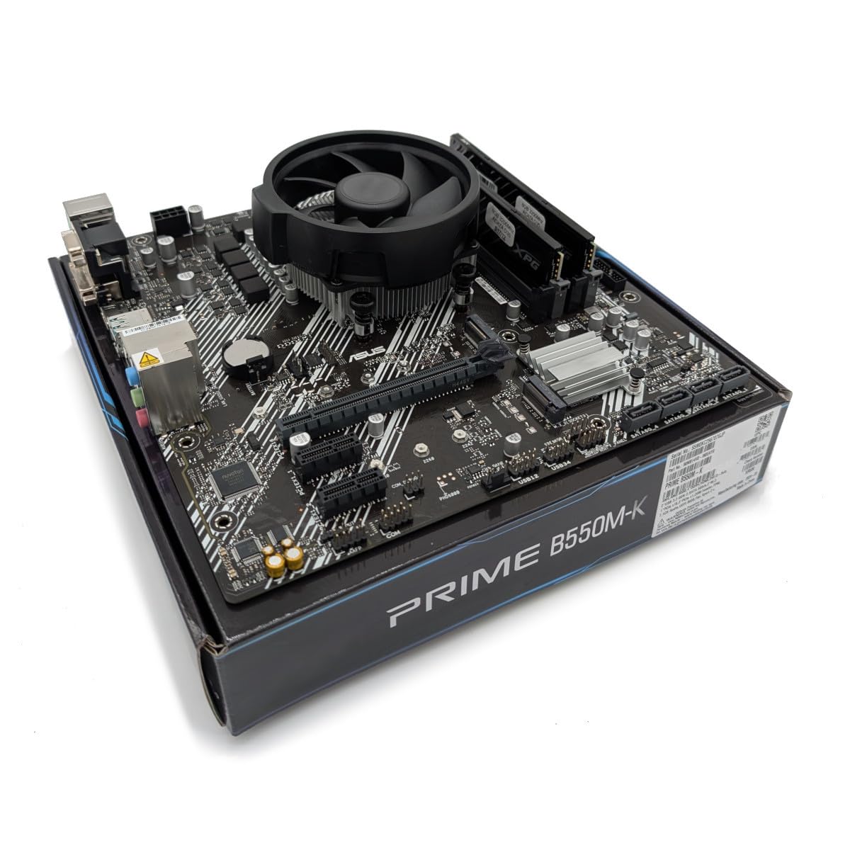 Ryzen 7 5700X 3.4Ghz (Turbo 4.6Ghz) 8 Core 16 Thread CPU, Prime B550M-K Motherboard & 16GB 3200Mhz DDR4 RAM Pre-Built Bundle