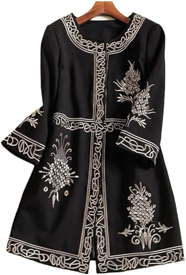 Amazon Iwec レディース 刺繍ロングコート モード系 ファッションショー コットンとウール素材 暖かくて軽い おしゃれ ファッションモデル風 パンツにもスカートにも合わせられる アウターはシックでもコートでしっかり目立ちます レディース 通販 Amazon Iwec レディース 刺繍ロングコート モード系 ファッションショー コットンとウール素材 暖かくて軽い おしゃれ ファッションモデル風 パンツにもスカートにも合わせられる アウターはシックでもコートでしっかり目立ちます レディース 通販