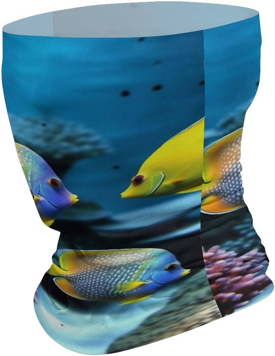 Tropical Fish Winter Neck Gaiter Windproof Face Cover Scarf Stylish Warmer Bandana Cloth Soft Face Mask for Men Women Sun Cooling Scarf for Skiing Hiking Cycling