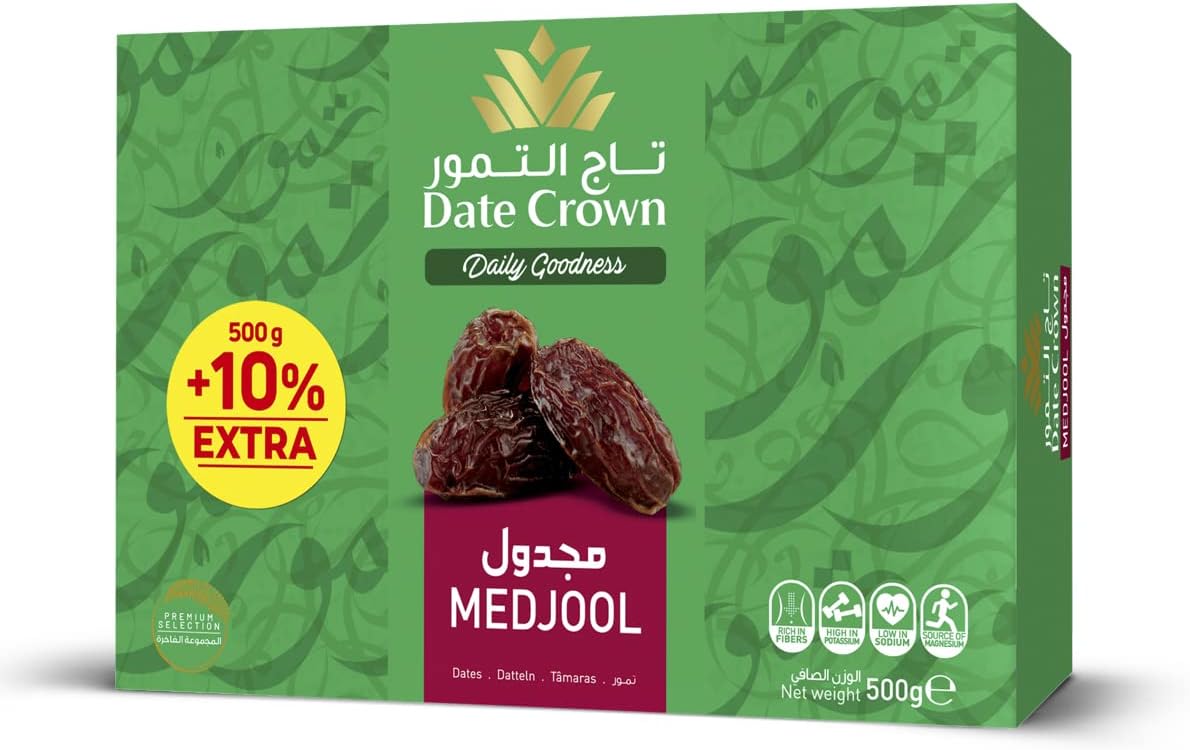 Date Crown Medjool Dates, 500gm + 10% Extra