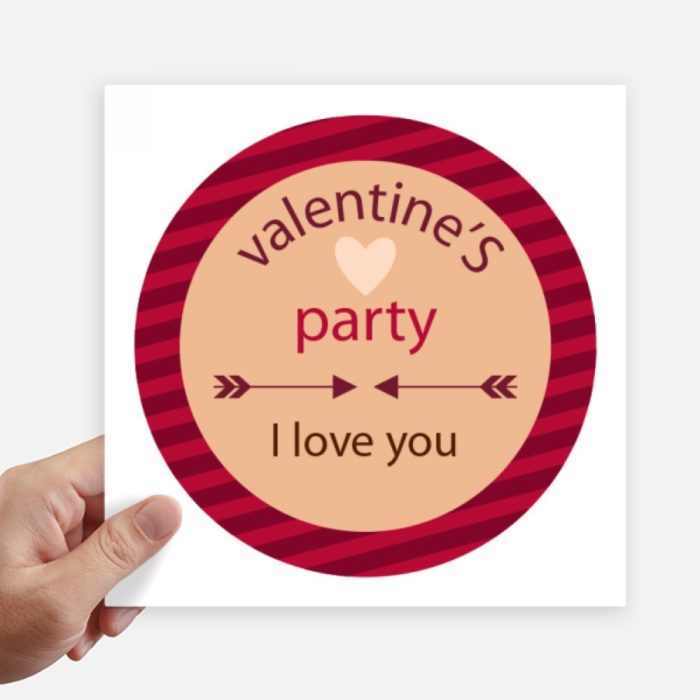 Sticker Saint-Valentin Flèches Coeur 20cm, le cadeau déco pour PC et valise