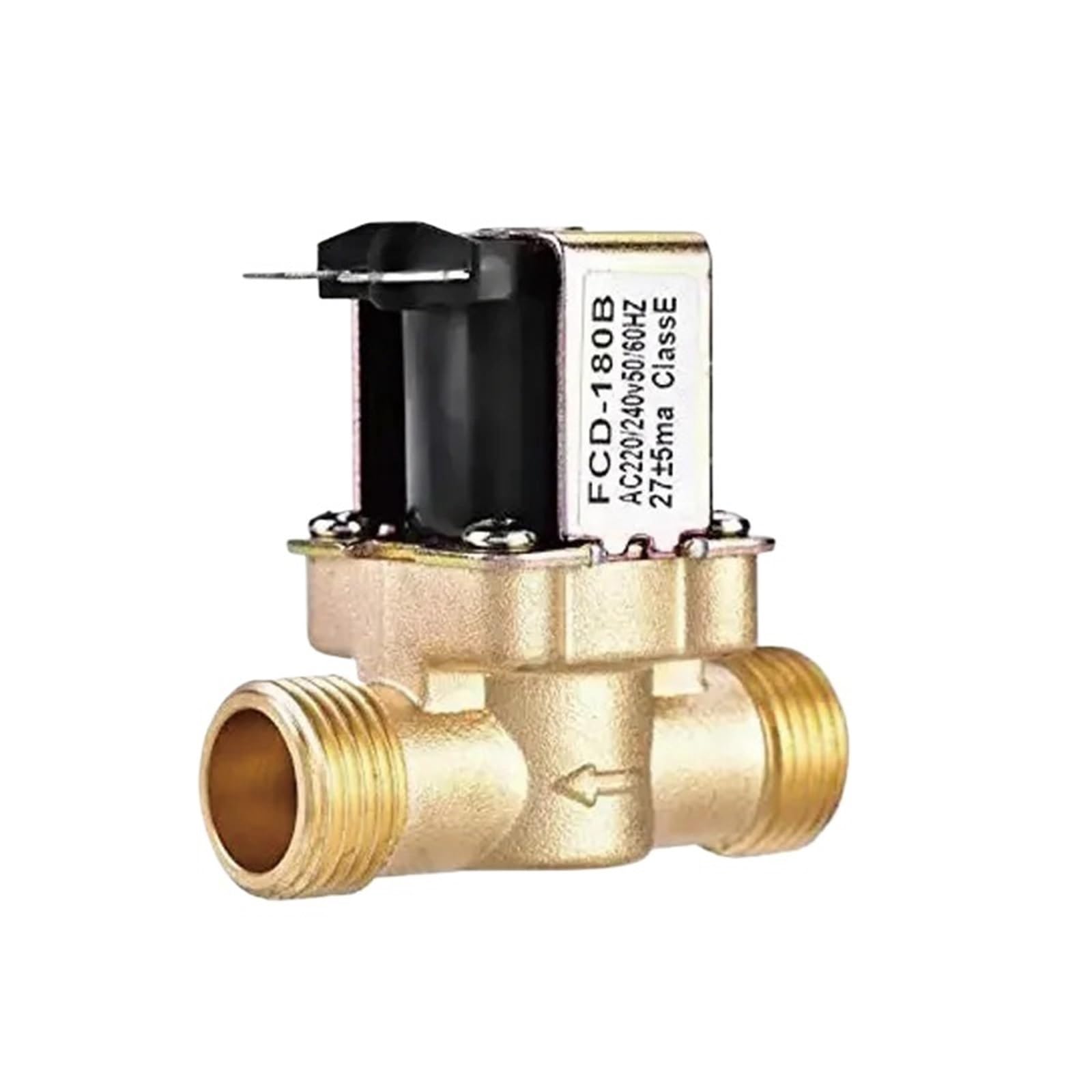 Normally Closed Brass Electric Solenoid G1/2'' DC12v DC24v AC220v
