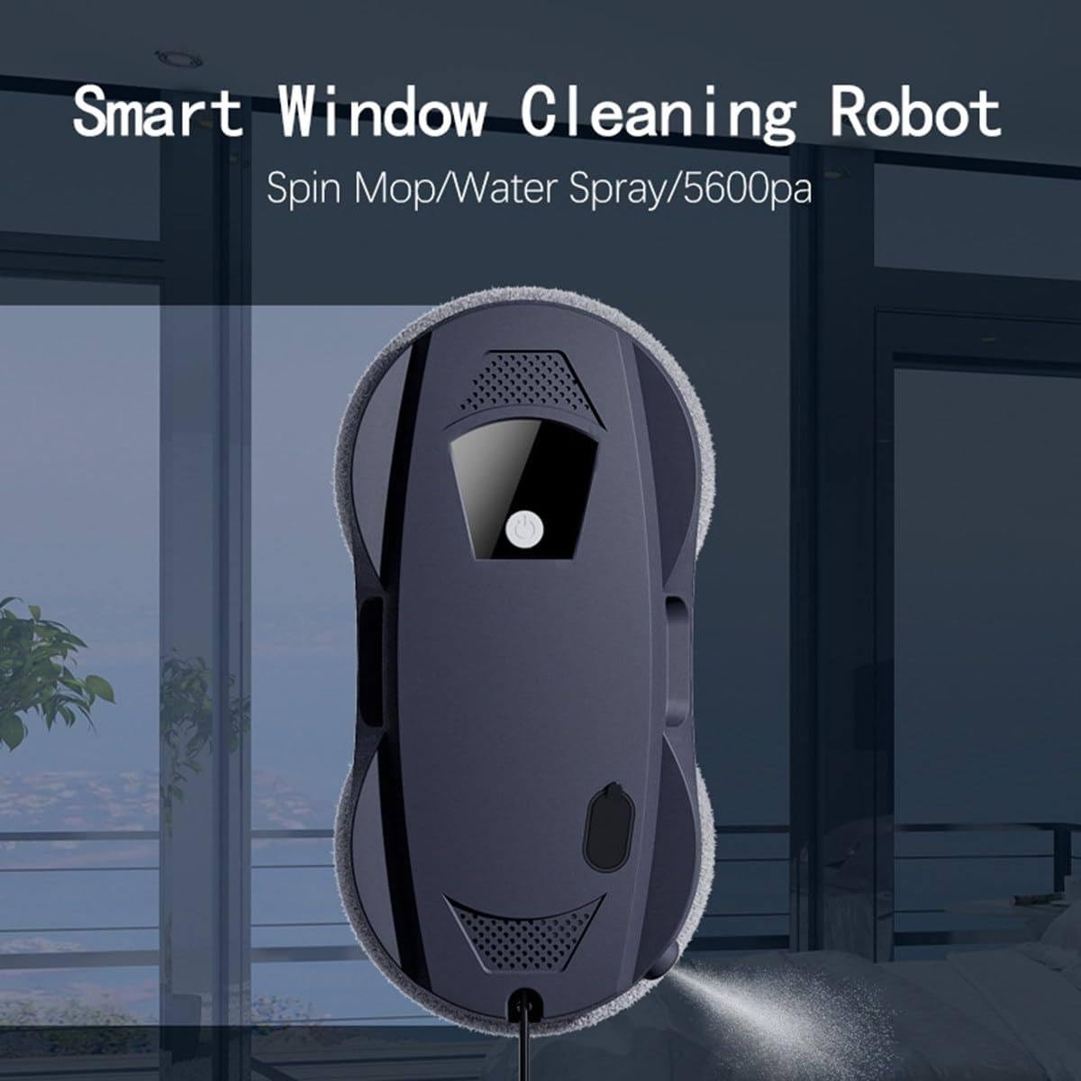Máquina para Limpiar Ventanas de Vidrio, Potente succión de 5600 Pa, Tanque de Agua de 30 ml, Ideal para Ventanas, Espejos y Azulejos en Exteriores