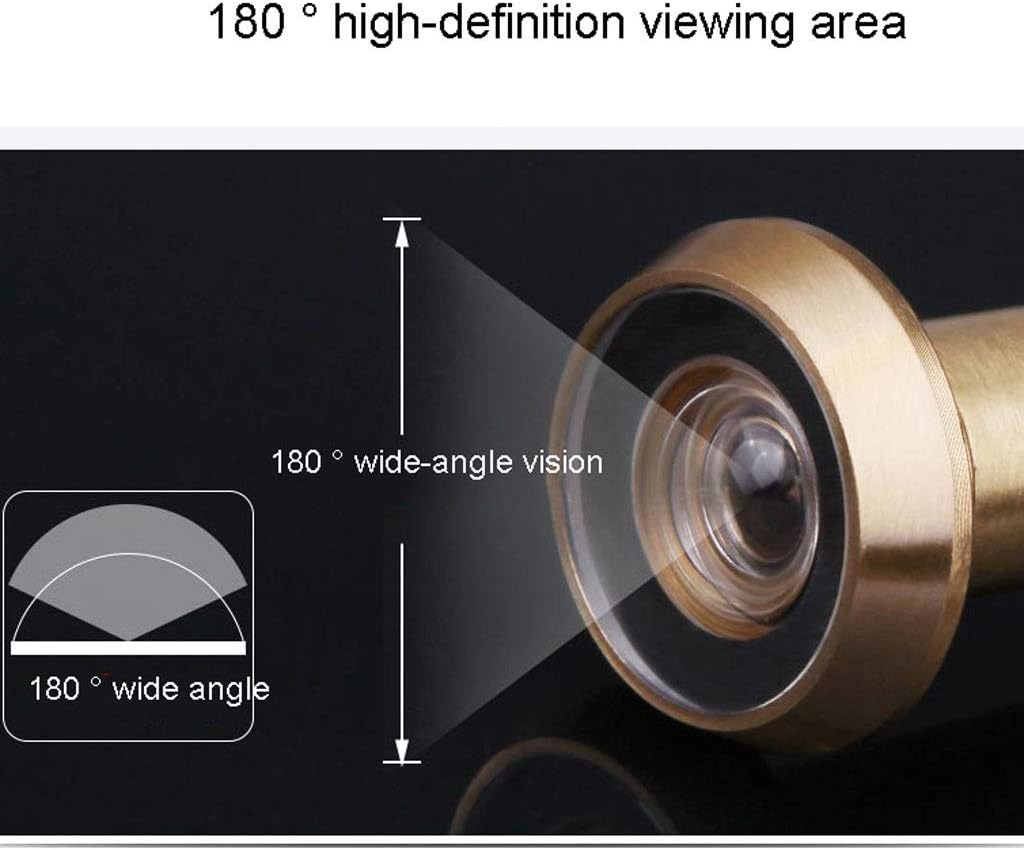 ARCH High-Definition Anti-Theft Door Viewer Full Copper Peephole Glass Lens Integrated with Back Cover for Home Security System (Size : 45-75mm)