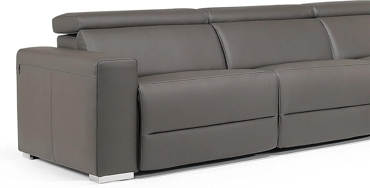 ZURI Mirage Power Recliner Sofa with Headrest - Slate