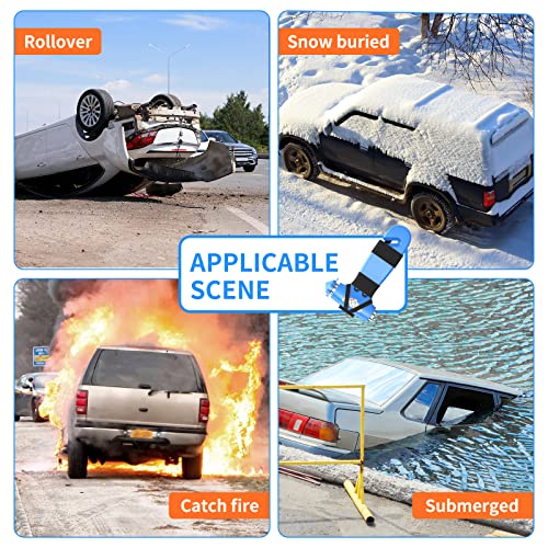 Bsuxmafg Car Safety Hammer, 3-In-1 Emergency Escape Tool With Window Breaker And Seat Belt Cutter, Safety Emergency Car Escape Tool For Car, Office, Home, Blue #TOP2