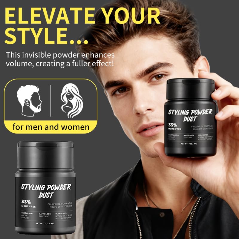 Hair Styling Powder, Volumizing Texture Powder for Matte Finish & Hair Volume