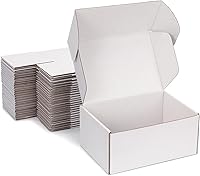 Vista 33 de Cajas de envío pequeñas de 9 x 6 x 2 pulgadas (paquete de 25) – Cajas de cartón corrugado blancas resistentes para pequeñas empresas, comercio