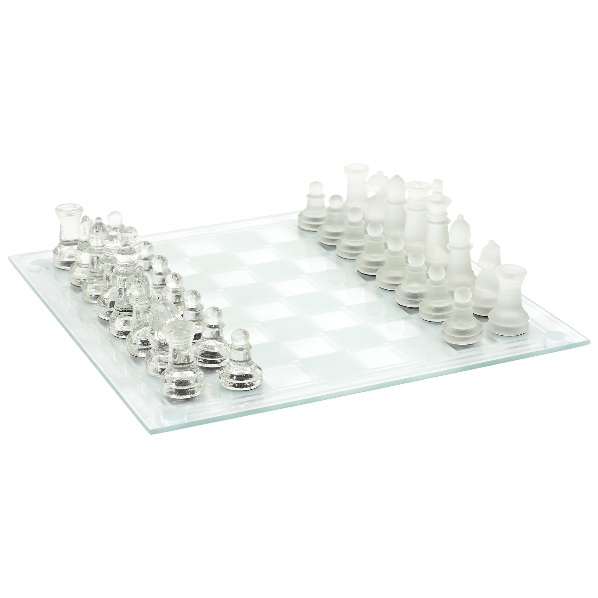 MISTER GADGet - MG3328 Jeu D'échecs en Verre Design Original - Format Pratique 25 x 25 cm - Divertissement et Cadeaux - Couleur Transparente - Taille L