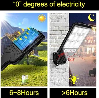 LED Solar Light Motion Sensor 3 Modes Flood Lamp Outdoor Street Wall Yard Garden