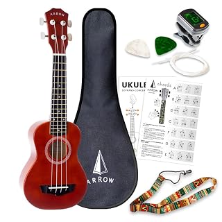 Ukulélés soprano avec kit d’accessoires Flèche PB10 BK Soprano Black SET (Naturel) - Les Beatles, Paul McCartney, John Lennon, RIngo Starr, George Harrison