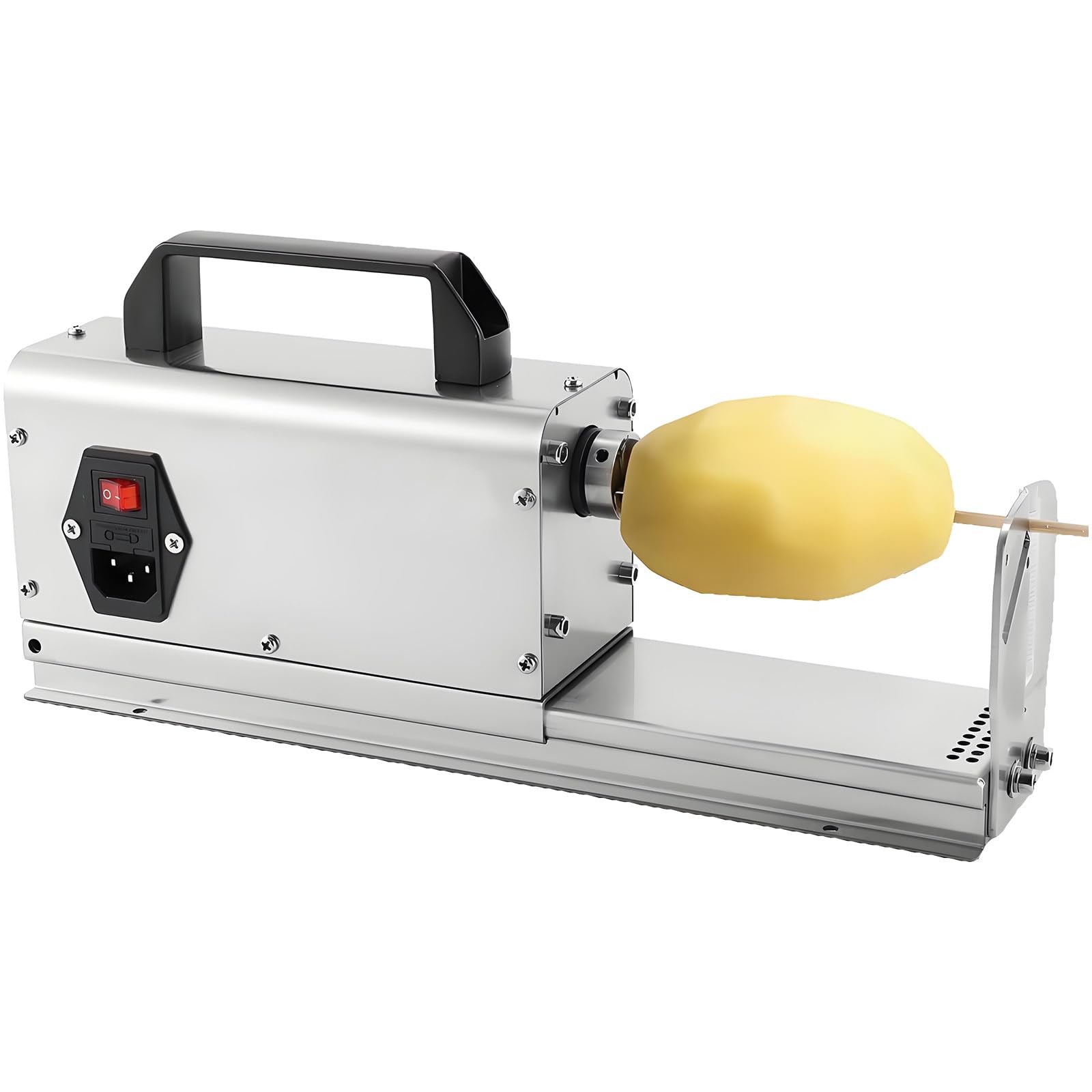 YXYLJOZ Electric Tornado Potato Slicer Twister Automatic Stretch Potato Slicer Stainless Steel, Potato Spiral Tower Machine for Commercial and Household