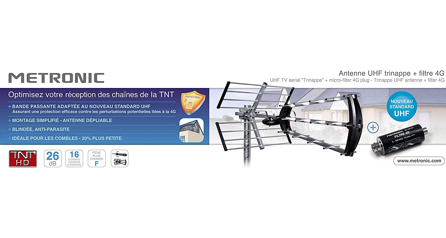 Tv Connectée 80 Cm Kit Préamplificateur Et Alimentation Deux Sorties TV Aux Normes LTE 700 Mhz Et Red Antenne Tv Exterieure