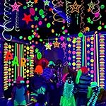540feet Paper UV Neon Garland Neon Streamers Glow in The Dark Neon Party Supplies and Decorations Glow in The Dark Streamers Blacklight Reactive Fluorescent Black Light Party Kit for Birthday Wedding - Image 4