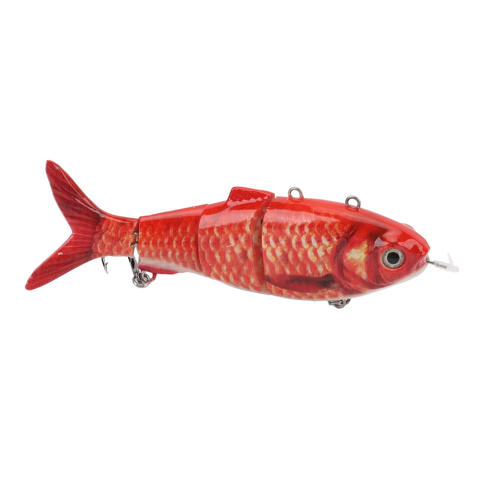 CHICIRIS Esca da Pesca Elettrica, Esca Robotica Ricaricabile USB Multi Snodata con Luce LED e Programma di Nuoto dei Pesci Simulato, per la Pesca D'Acqua Dolce