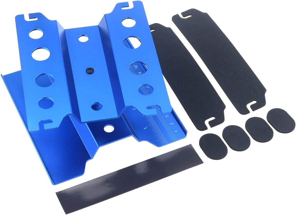 HobbyMarking RC 1/10 Model Car Repair Station Work Stand 360 Rotate for 1/8 Traxxas Tamiya 1/12 RC4WD Axial SCX10 (Blue)