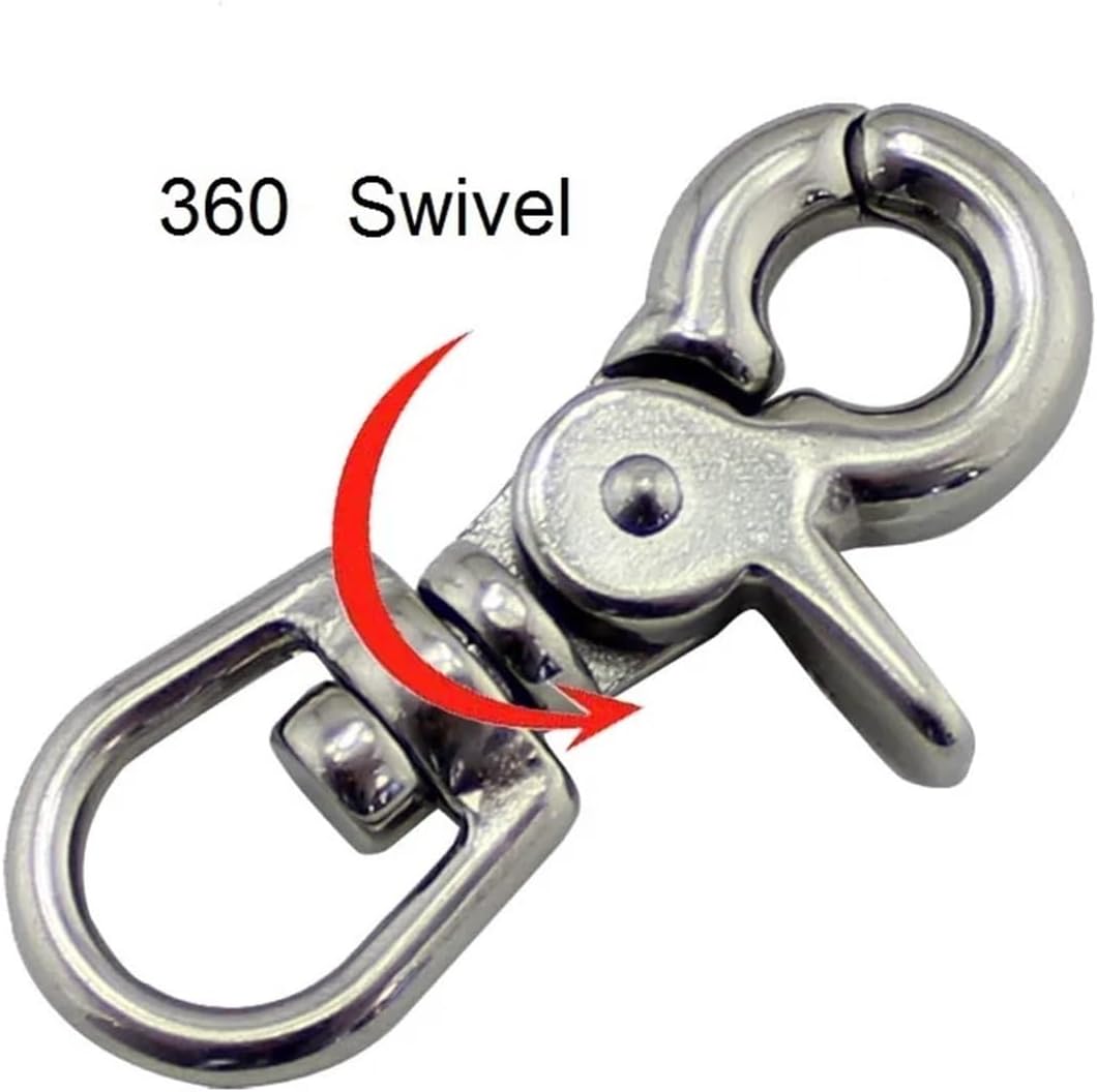 Spring Snap Hook 5 PCS Swivel Spring Eye Snap Trigger Clip Hook Stainless Steel 316 65mm Snap Hook