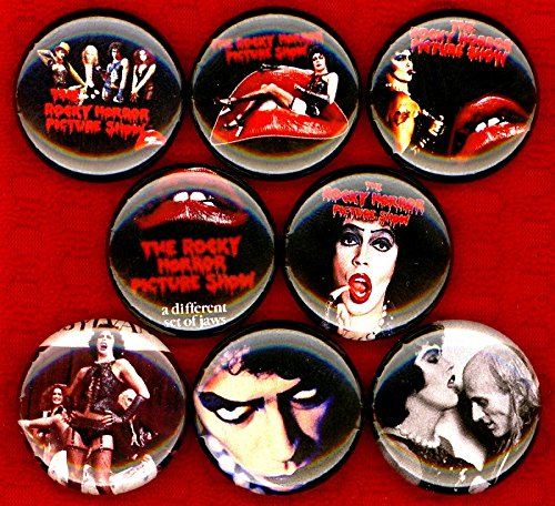 Rocky Horror Picture Show x 8 NEW 1" inch (25mm) pins button badge rhps the stocking stuffer …3