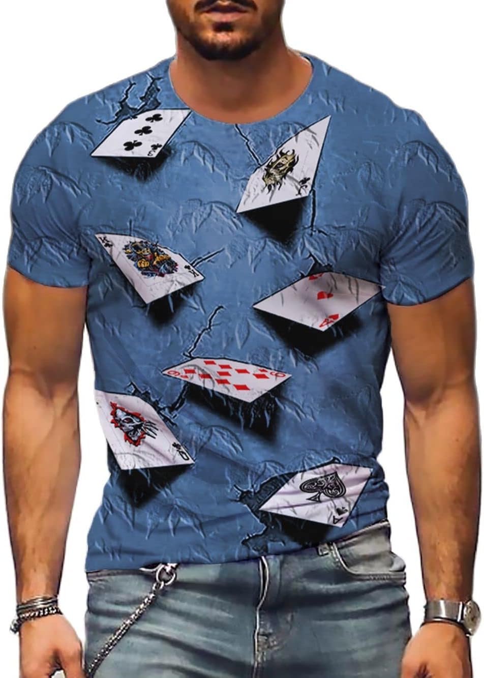 Camiseta Gráfica Impresa 3D de Moda para Hombre Colombia Ubuy