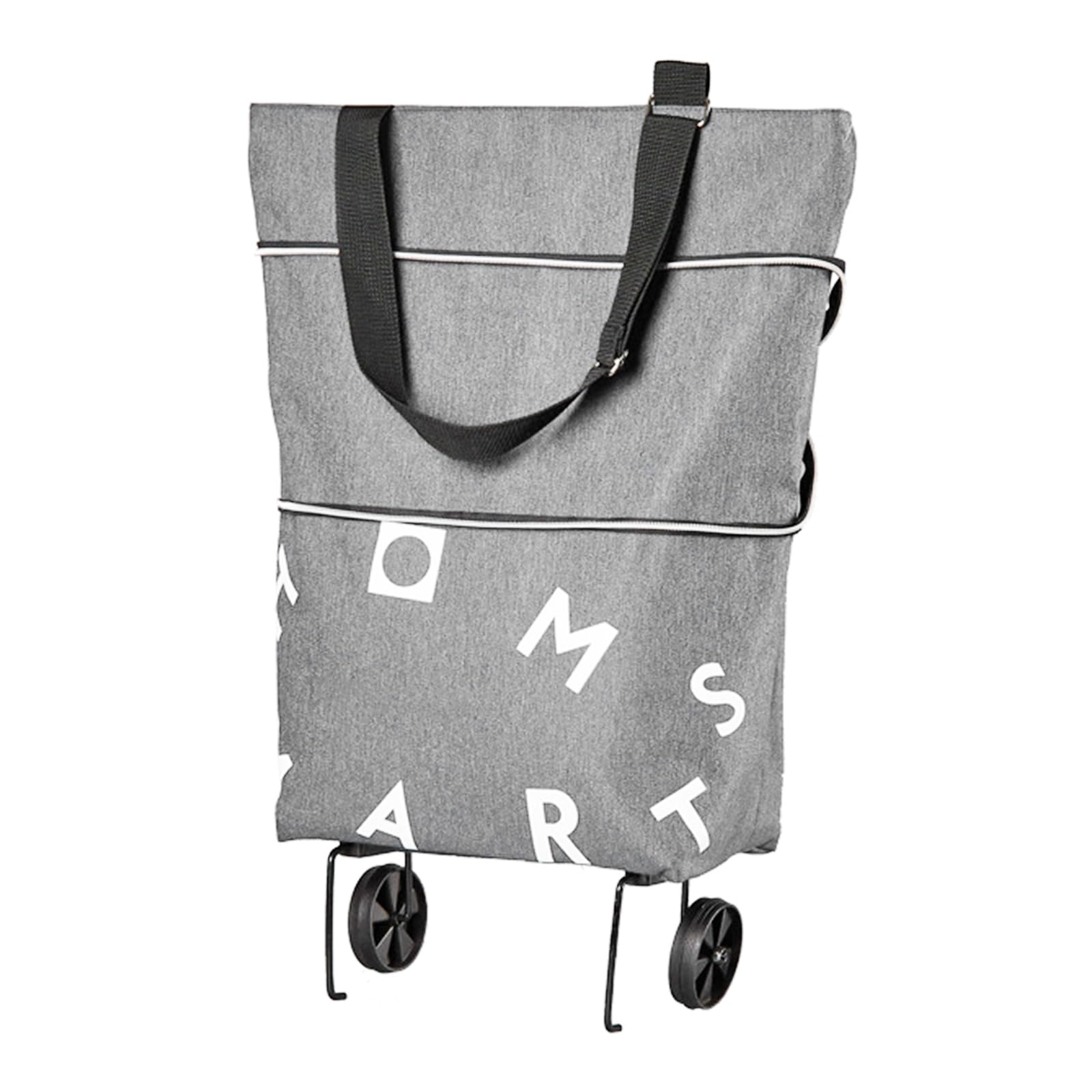 Tsophreniq Foldable Trolley Cart for Shopping Sturdy Oxford Fabric Bag Foldable Shopping Trolley with Smooth Rolling Oxford Fabric Cart Bag