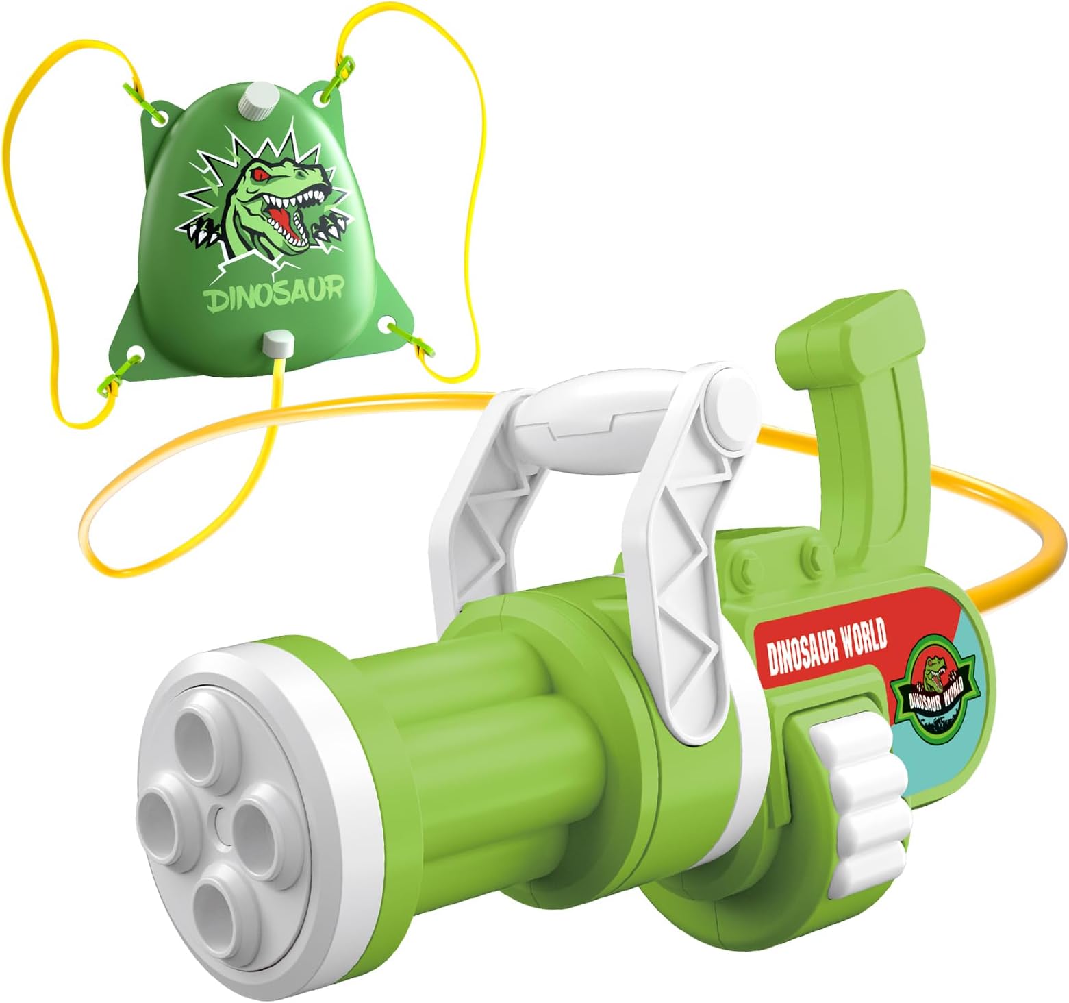 Kid's Water Gun Dinosaur 1.8L Backpack Set, Cartoon Design, Pull Out Water Blaster, Summer Outdoor Remote Controlled Water Toys, Outside Backyard Fun Squirt Guns for Kids Ages 3 4 5 6 7 8