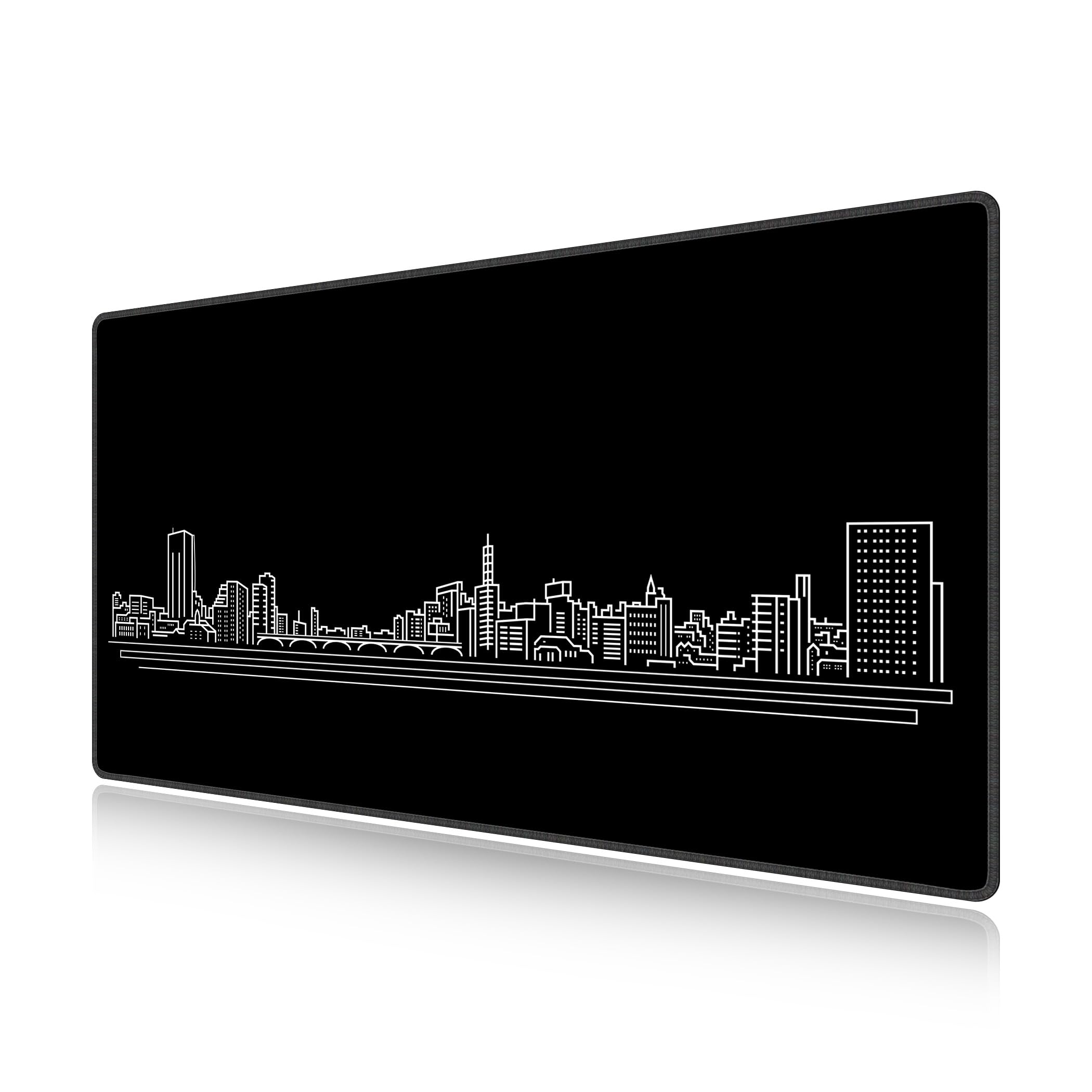 LL-COEUR Noir Grand Tapis de Souris de Jeu 90x50x0,3cm Gamer Tapis de Bureau Large et Étendu XXL Speed Gaming Mousepad pour PC, Clavier et Ordinateur XXL