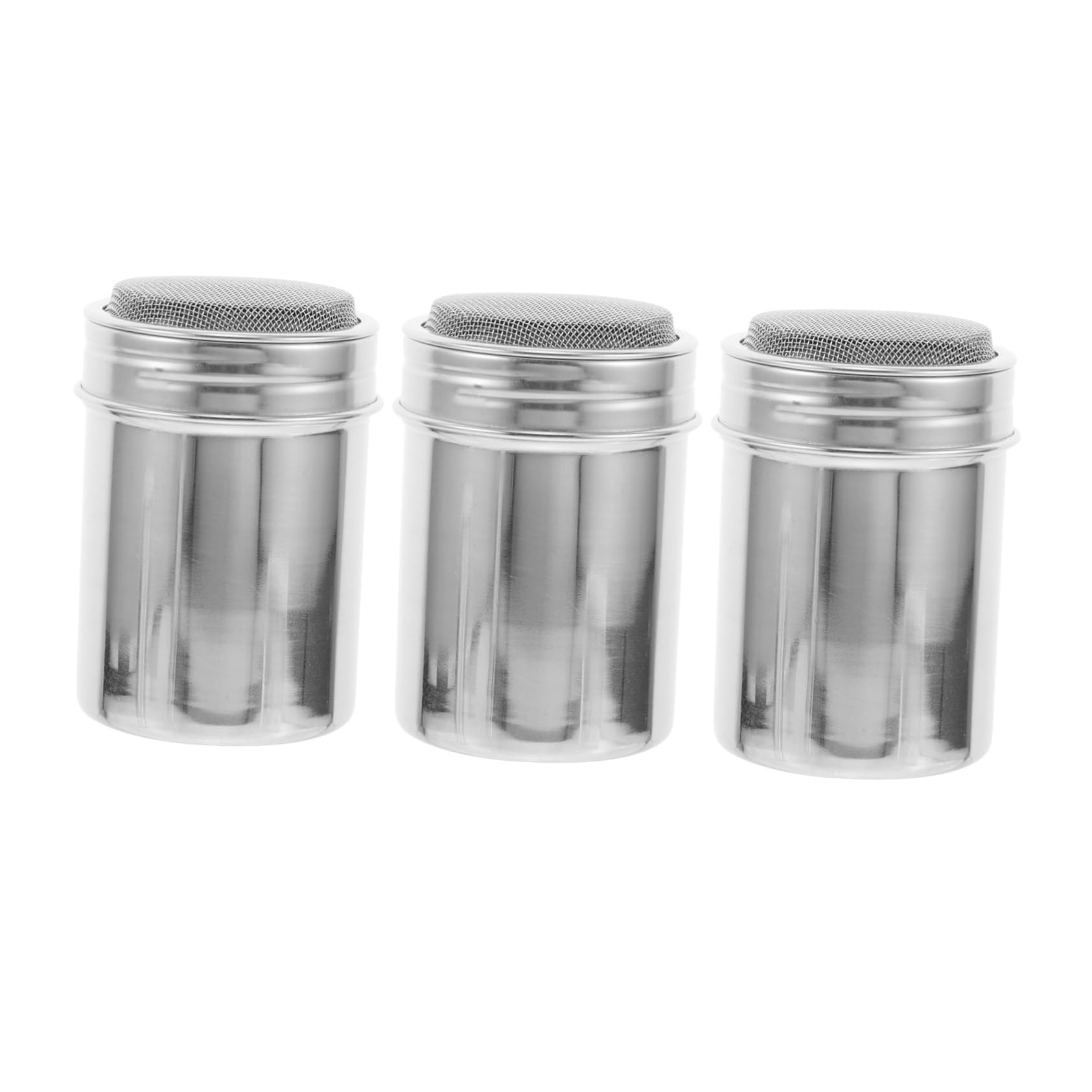 SOLUSTRE Stainless Steel Powder Sprinkler Cocoa Powder Shaker Small Flour Sifter Fine Mesh Sugar Shaker for Cappuccino