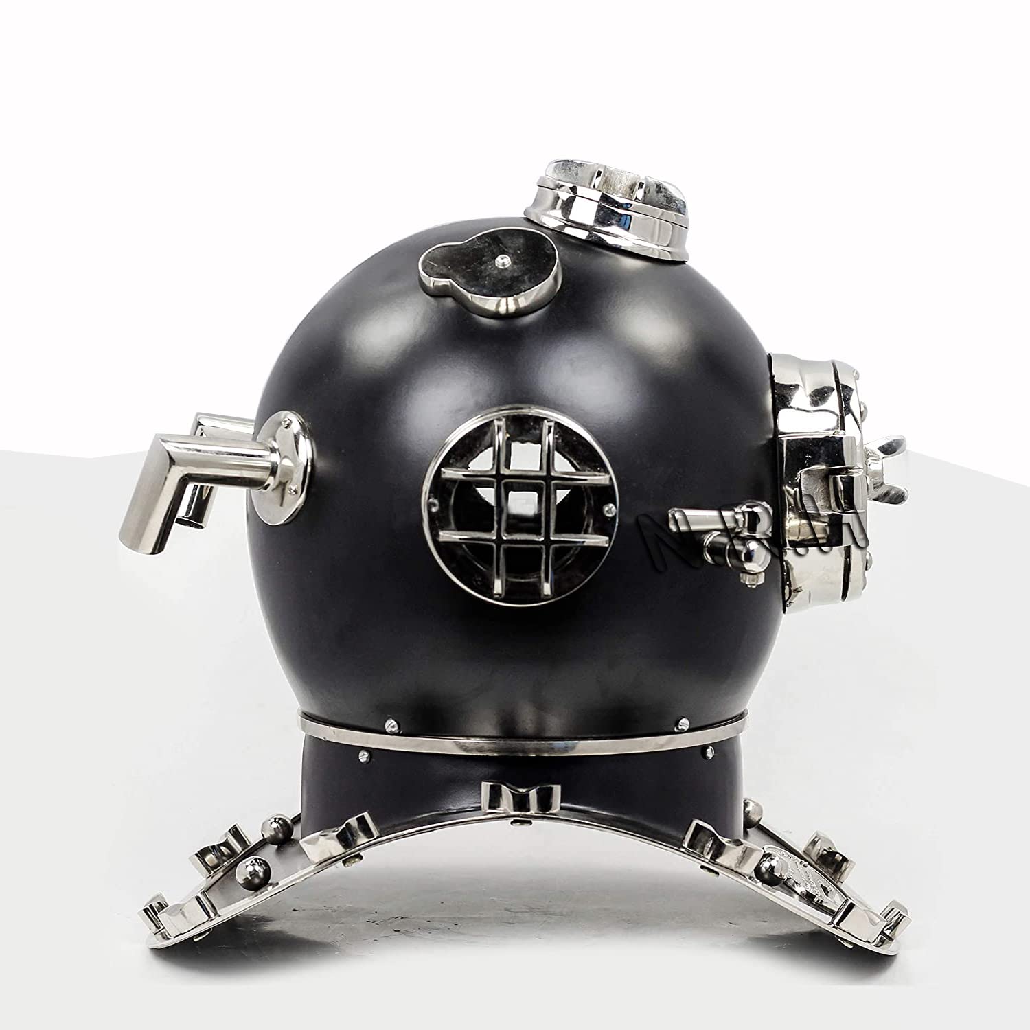 Casco de Buceo | Casco Decorativo de Barco marítimo (18 Pulgadas) Acabado Negro