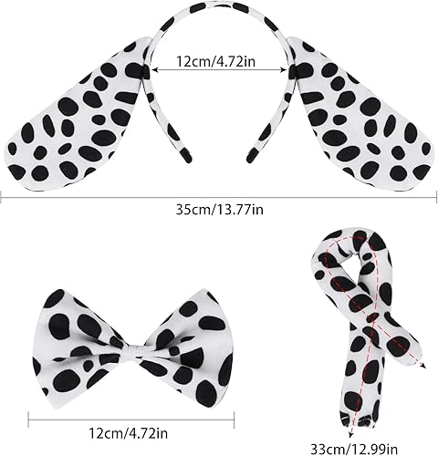 Miniatura 9 de LIYDE Conjunto de disfraz de perro marrón con orejas, diadema y pajarita para Halloween, cumpleaños, Navidad, fiesta de cosplay