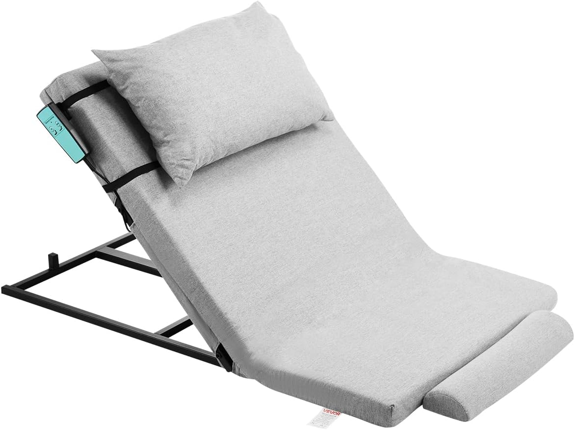VEVOR Electric Lifting Backrest for Bed, 300 lbs Capacity, 4-68° Adjustable Lifting Bed Backrest with Machine Washable Fabric, for Pregnant Women Elderly Patient Handicap Half Length